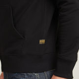 G-STAR Outlet Logo Hooded Zip Thru Jacket Black
