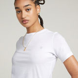 G-STAR Outlet Chest Logo Optic Slim Top White