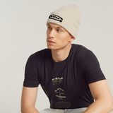 G-STAR Outlet Originals Artwork Long Beanie White