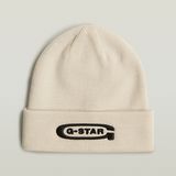 G-STAR Outlet Originals Artwork Long Beanie White