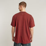 G-STAR Outlet Pigment Dye Loose T-Shirt Red