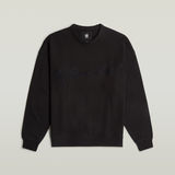 G-STAR Outlet Sudadera Chenille G-Script Loose Negro