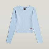 G-STAR Outlet Top Slim Crop para Niñas Azul claro