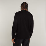 G-STAR Outlet Zig-Zag Structure Knitted Sweater Black