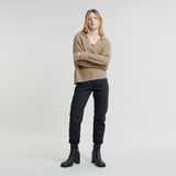 G-STAR Outlet Heavy Knitted Loose Polo Beige