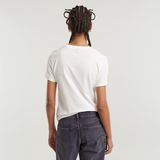 G-STAR Outlet Faux Embro Logo Top White
