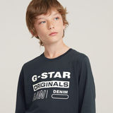 G-STAR Outlet Camiseta Regular para Niños Azul oscuro