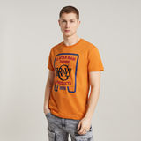 G-STAR Outlet Multicolor Graphic T-Shirt Orange