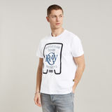 G-STAR Outlet Multicolor Graphic T-Shirt White