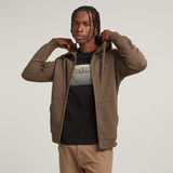 G-STAR Outlet Premium Core Hooded Sweater Brown