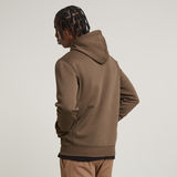 G-STAR Outlet Premium Core Hooded Sweater Brown