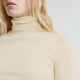 G-STAR Outlet Core Slim Turtle Neck Knitted Sweater White