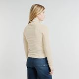 G-STAR Outlet Core Slim Turtle Neck Knitted Sweater White