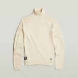 G-STAR Outlet Core Slim Turtle Neck Knitted Sweater White