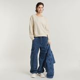 G-STAR Outlet Tape Loose Sweater White