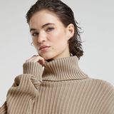 G-STAR Outlet Loose Turtle Knitted Sweater Beige