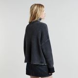 G-STAR Outlet Loose Overdyed Turtle Knitted Sweater Dark blue