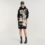 G-STAR Outlet Scene Graphic Hoodie Dress Black