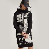 G-STAR Outlet Scene Graphic Hoodie Dress Black