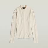 G-STAR Outlet Slim Rib Mock Top White