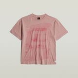 G-STAR Outlet Faux Embro Loose Top Pink