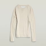 G-STAR Outlet Slim Rib Keyhole Top White