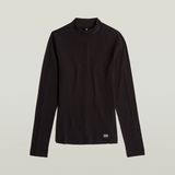 G-STAR Outlet Slim Rib Mock Top Black