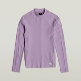 G-STAR Outlet Slim Rib Mock Top Purple