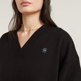 G-STAR Outlet V-Neck Sweater Dress Black