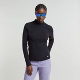 G-STAR Outlet Slim Rib Mock Top Black