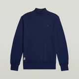 G-STAR Outlet Premium Core Mock Neck Knitted Sweater Dark blue