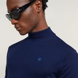 G-STAR Outlet Premium Core Mock Neck Knitted Sweater Dark blue