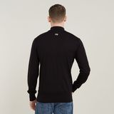 G-STAR Outlet Premium Core Mock Neck Knitted Sweater Black