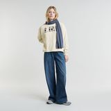 G-STAR Outlet Chroma Graphic Loose Sweater White