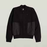 G-STAR Outlet Engineered Mix Knitted Bomber Black