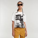 G-STAR Outlet Multi Print Loose Top White