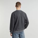 G-STAR Outlet Destroyed G Logo Washed Sweater Black