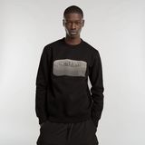 G-STAR Outlet Stacked Old Skool Logo Sweater Black