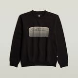 G-STAR Outlet Stacked Old Skool Logo Sweater Black