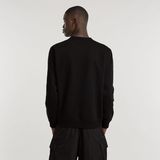G-STAR Outlet Stacked Old Skool Logo Sweater Black