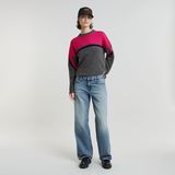 G-STAR Outlet Multi Color Loose Knitted Sweater Pink
