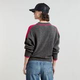 G-STAR Outlet Multi Color Loose Knitted Sweater Pink