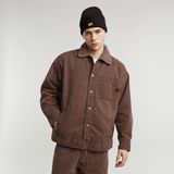 G-STAR Outlet Boxy Fit Sherpa Jacket Brown