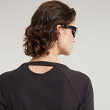 G-STAR Outlet Slim Rib Keyhole Top Black