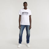 G-STAR Outlet Stacked Old Skool Logo T-Shirt White