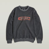 G-STAR Outlet Destroyed G Logo Washed Sweater Black