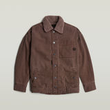 G-STAR Outlet Boxy Fit Sherpa Jacket Brown