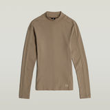 G-STAR Outlet Slim Rib Mock Top Beige