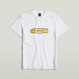 G-STAR Outlet Destroyed Old Skool Logo T-Shirt White