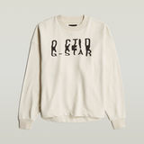 G-STAR Outlet Chroma Graphic Loose Sweater White